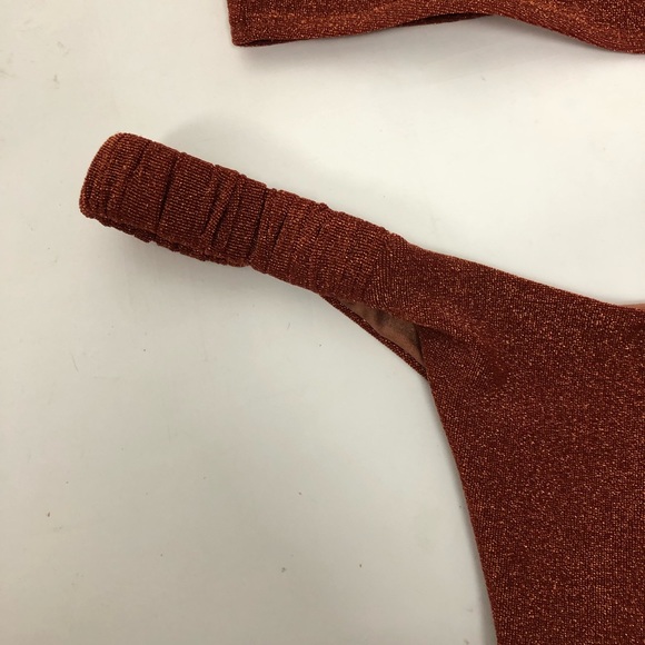 Nookie Beach Lolita Lurex Bikini Swimsuit Copper - Picture 4 of 10